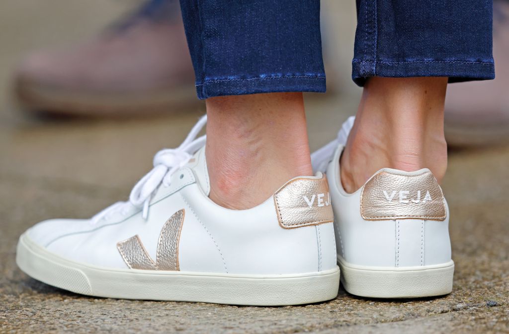 Kate Middleton wearing Veja trainers and jeans