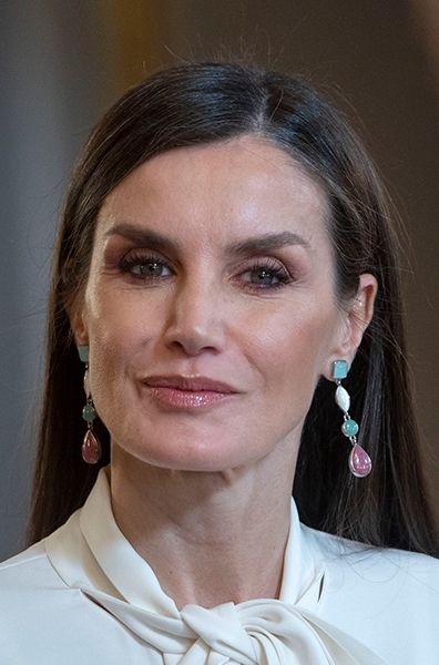 Queen Letizia with a stern look