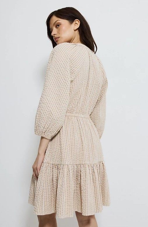 Oatmeal stripe dress, £22, George at Asda