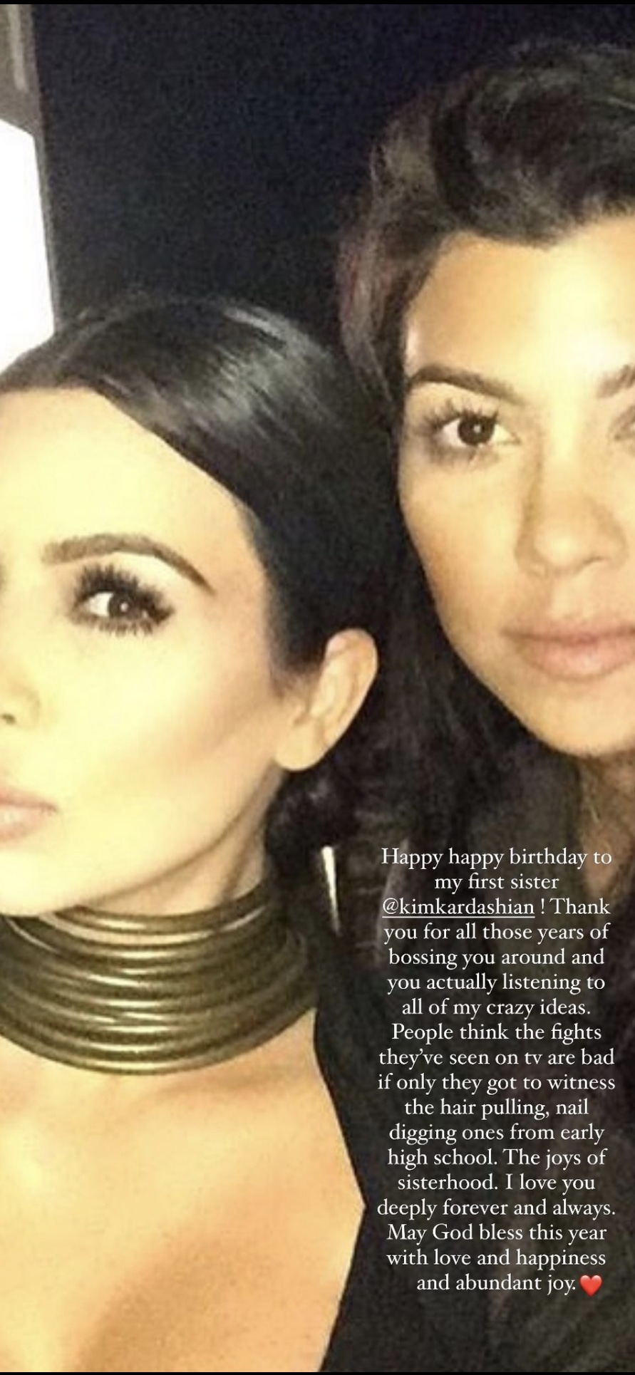 Kourtney Kardashian opened up about her relationship with sister Kim Kardashian