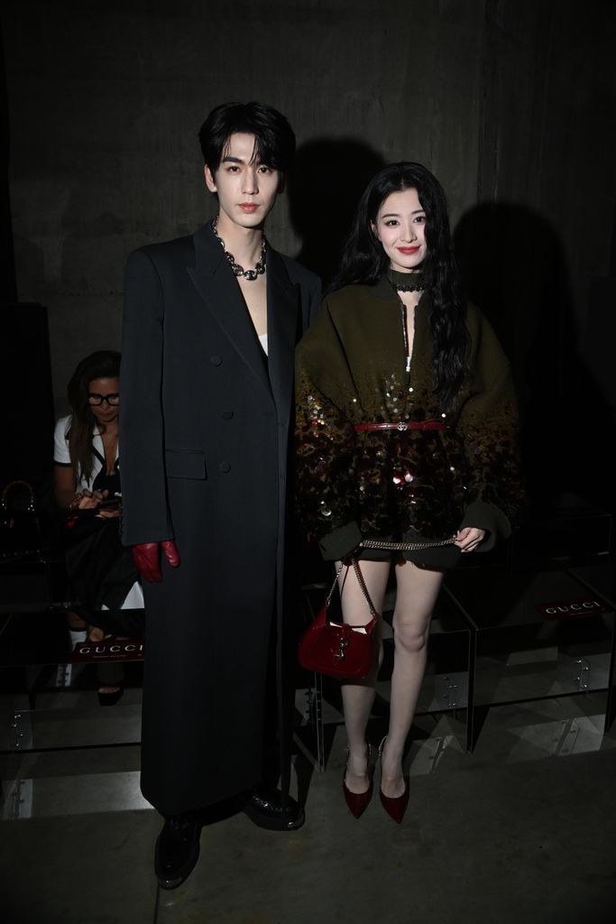 On May 13 Zhang Linghe and fellow Chinese actor Wang Churan attended Gucci's 2025 Cruise Show at Tate Modern 