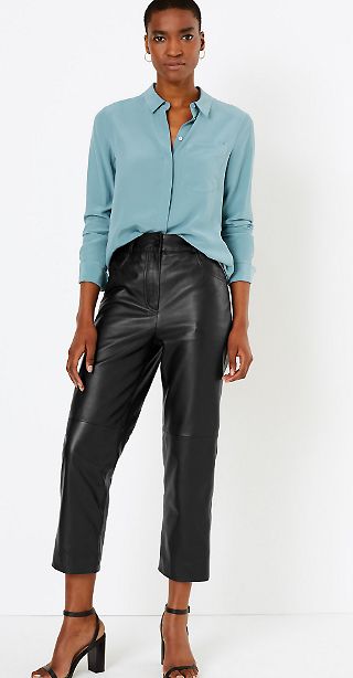 black leather trousers marks and spencer