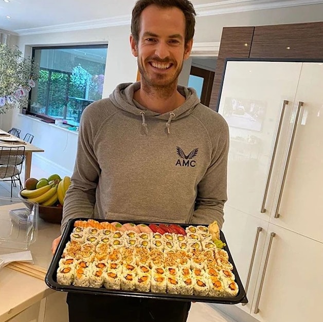 Andy Murray in his last home, the family's Surrey mansion