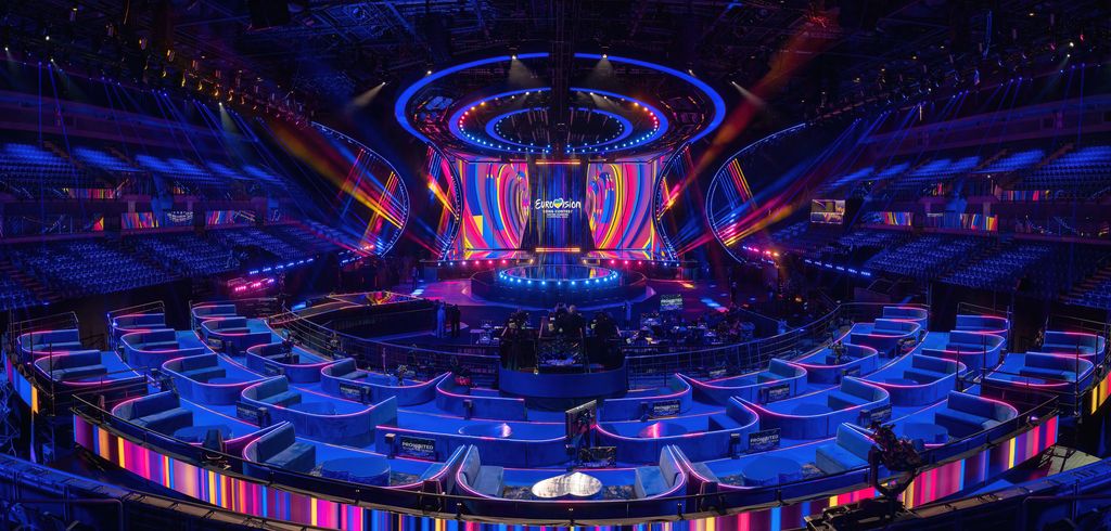 The Eurovision Song Contest 2023 stage in Liverpool