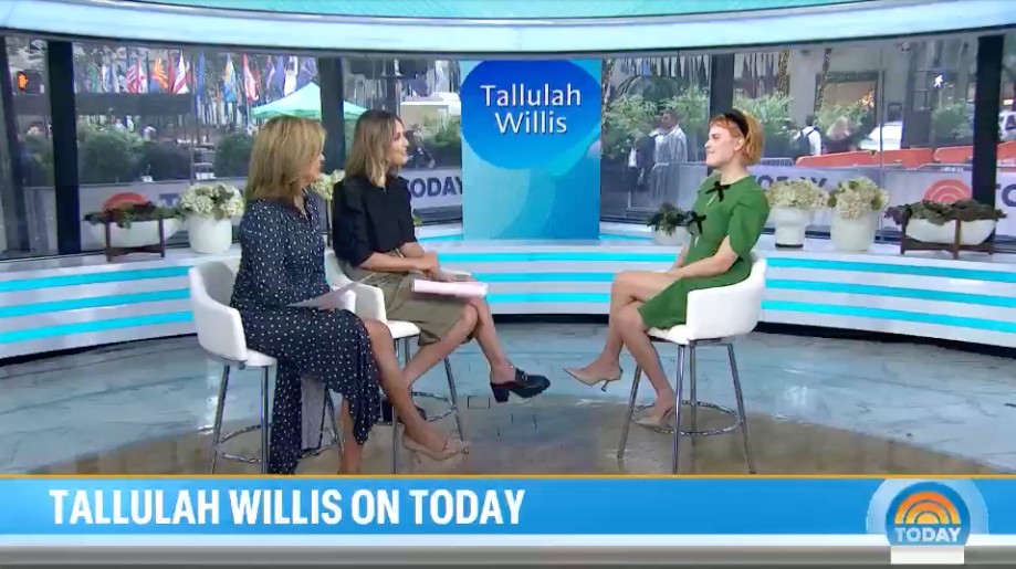 Tallulah Willis speaks with Hoda Kotb and Savannah Guthrie on the Today Show