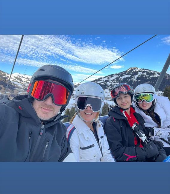 geri horner skiing family