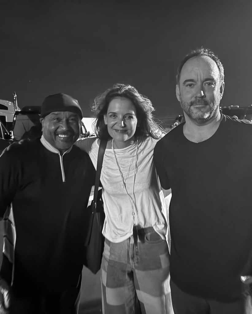 Katie Holmes hangs out with Dave Matthews Band