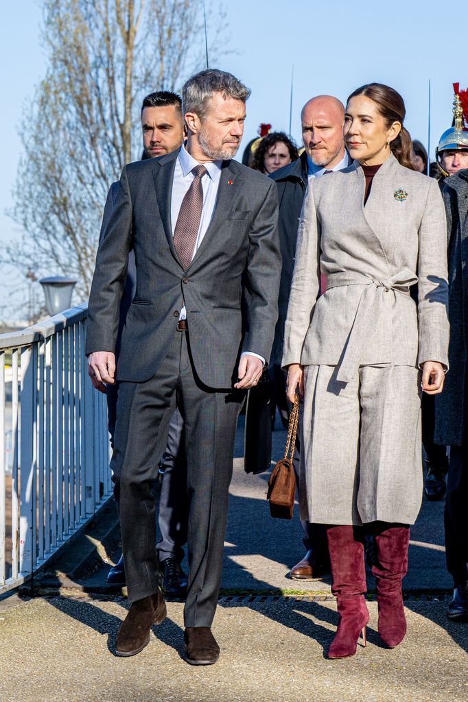 King Frederik and Queen Mary walking in Paris
