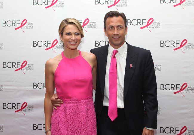 amy robach and andrew shue on the red carpet 