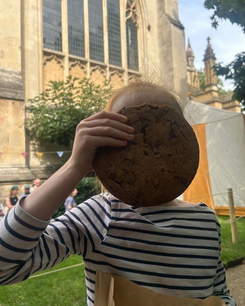 Helen's daughter was clearly impressed by the size of her snack