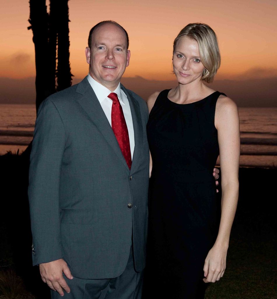 Charlene with a bob in San Diego with albert at sunset