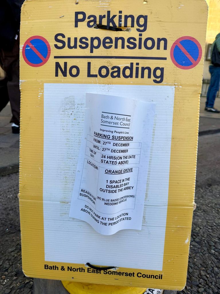 A photo of a parking suspension