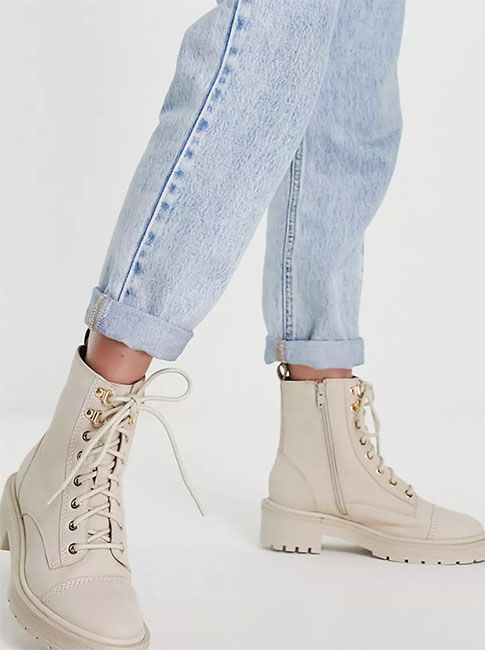 asos lace up white boots