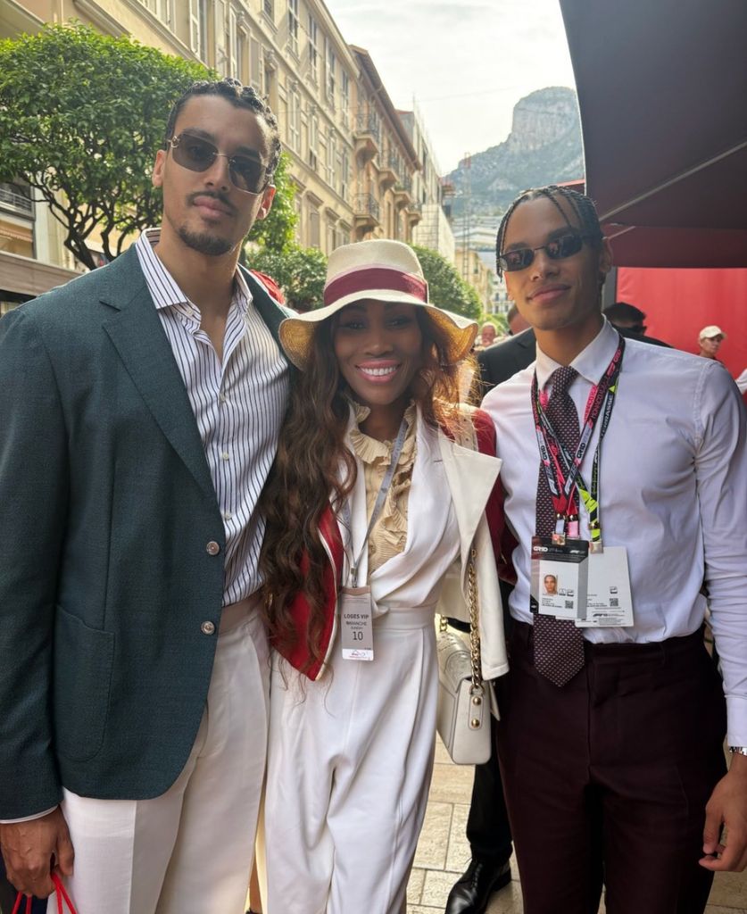 Alexandre Grimaldi posed alongside his mother, Nicole Coste, at the Monaco Grand Prix over the weekend