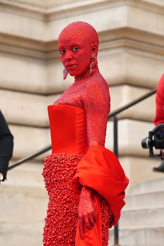 Doja Cat attends the Schiaparelli Haute Couture Spring Summer 2023 show as part of Paris Fashion Week  on January 23, 2023 in Paris, France.