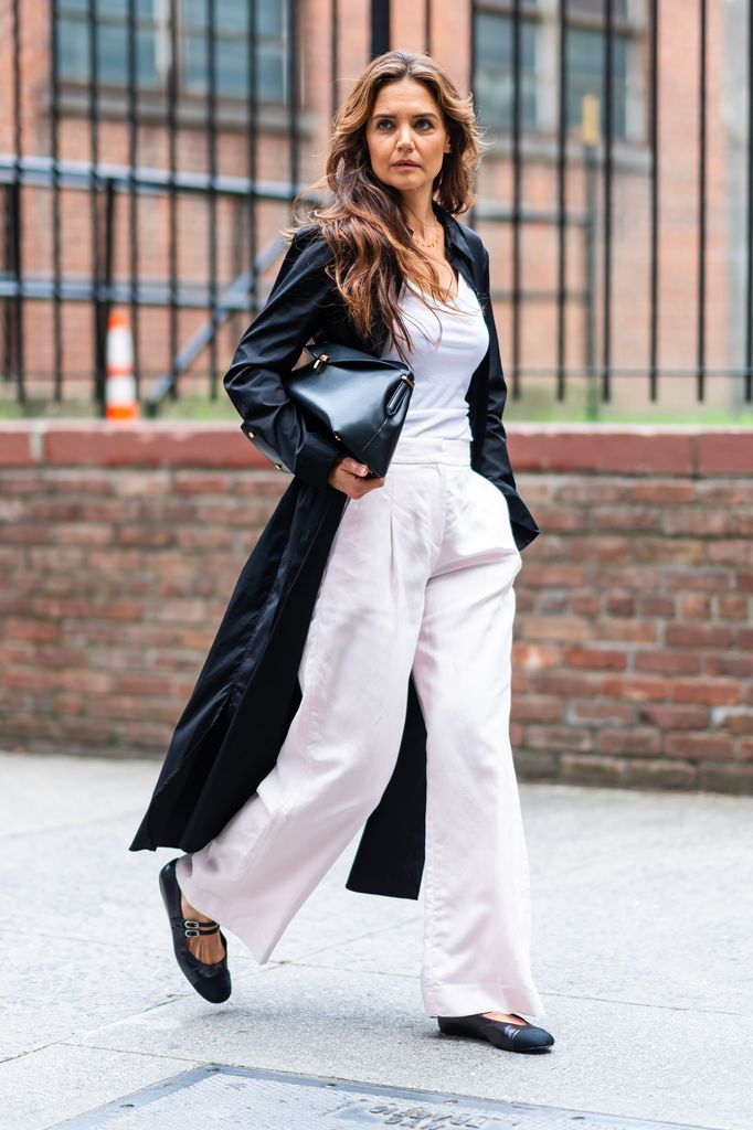 Katie Holmes is seen in NYC's SoHo district