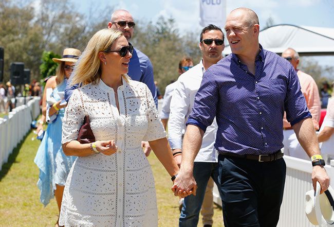 Mike and Zara Tindall hold hands at Magic Millions 2017