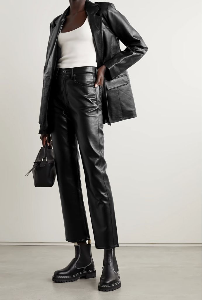 Agolde leather trousers