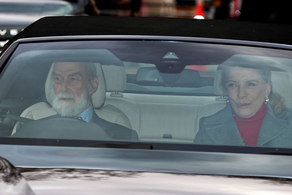 Prince and Princess Michael of Kent arrive for King Charles III's Christmas lunch at Buckingham Palace, London. 