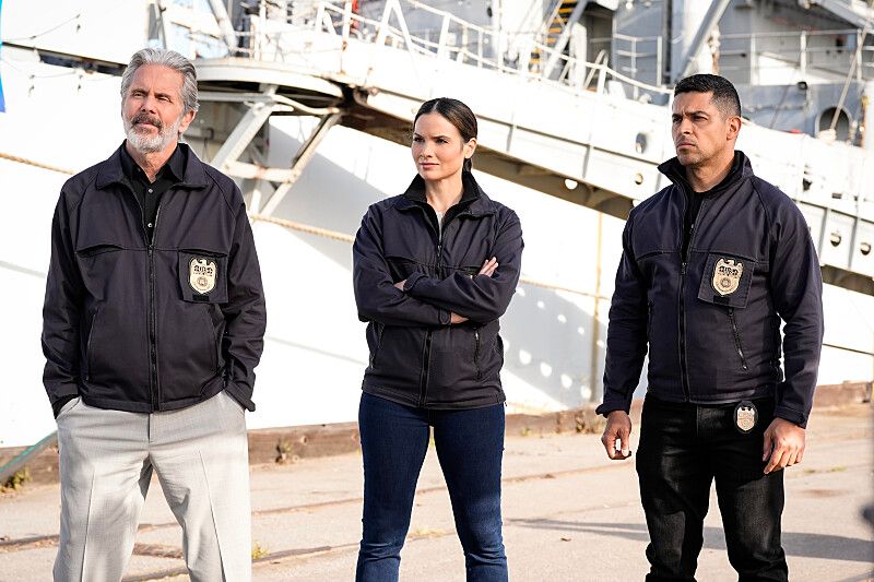 Gary Cole as Alden Parker, Katrina Law as Jessica Knight, and Wilmer Valderrama as Nicholas Torres in NCIS
