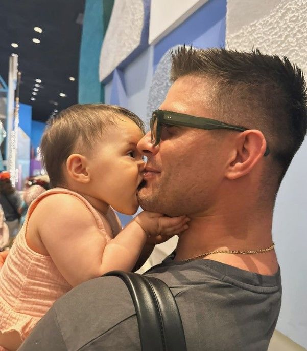 Strictly's Aljaz Skorjanec with his baby girl hugging