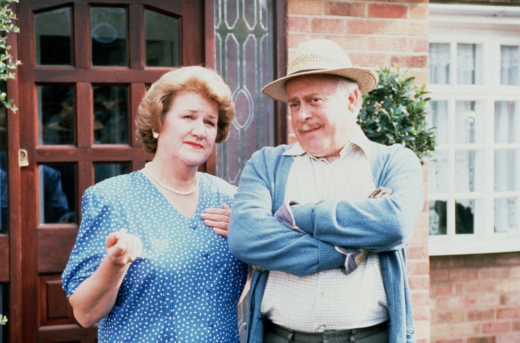 Patricia Routledge and Clive Swift in character on Keeping Up Appearances