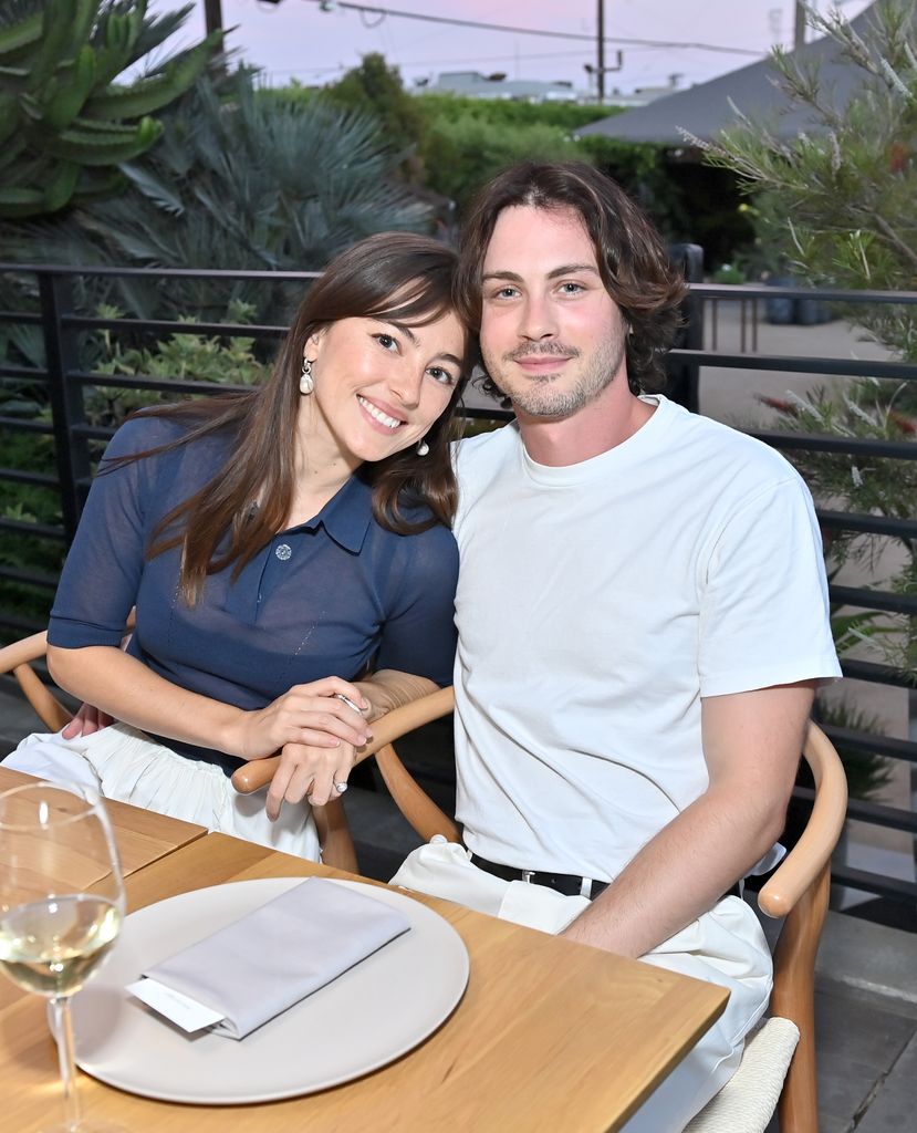 Ana Corrigan and Logan Lerman attend as Audi brings world-renowned restaurant Noma to Los Angeles on July 19, 2022 in Los Angeles, California