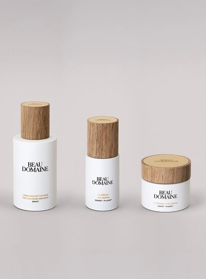 Brad Pitt Beau Domaine skincare routine