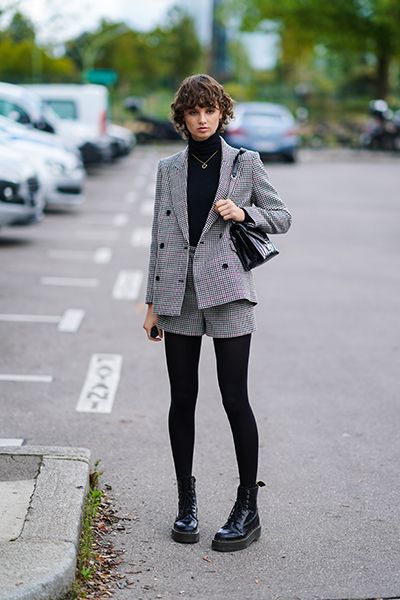 Woman Wears Doc Martens With Suit Co Ord