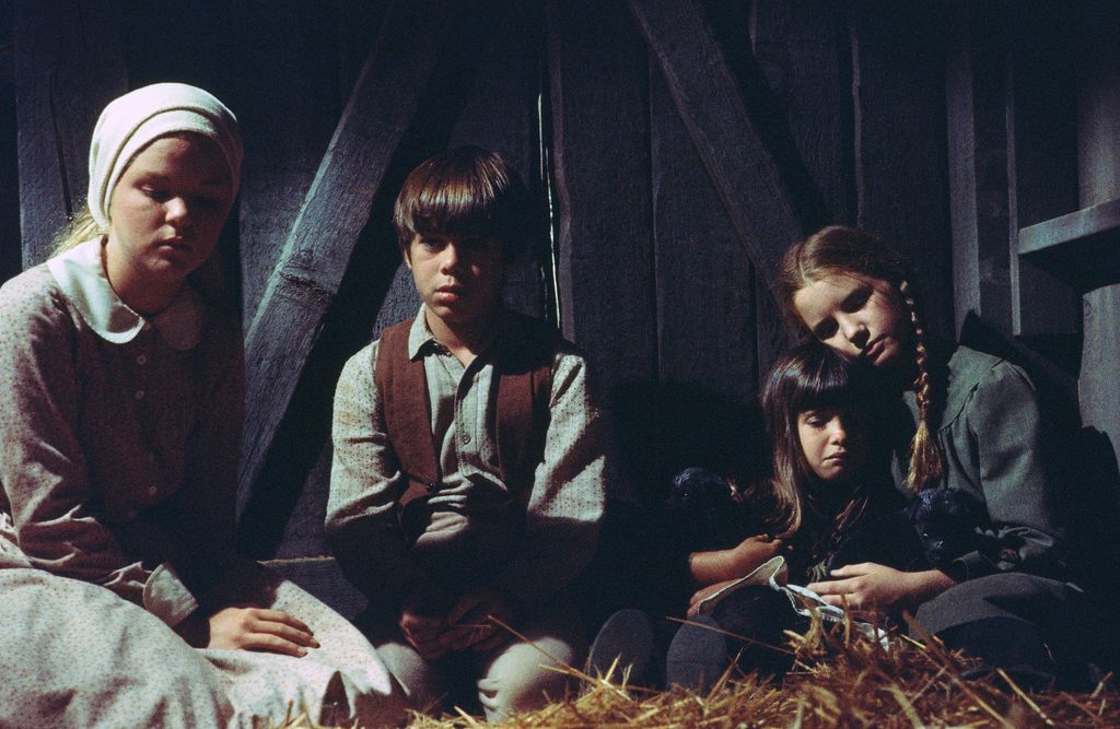 Patrick with co-stars in an episode of Little House on the Prairie