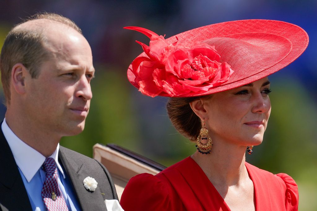 Prince William and Princess Kate riding in the carriage together on day four of Royal Ascot 