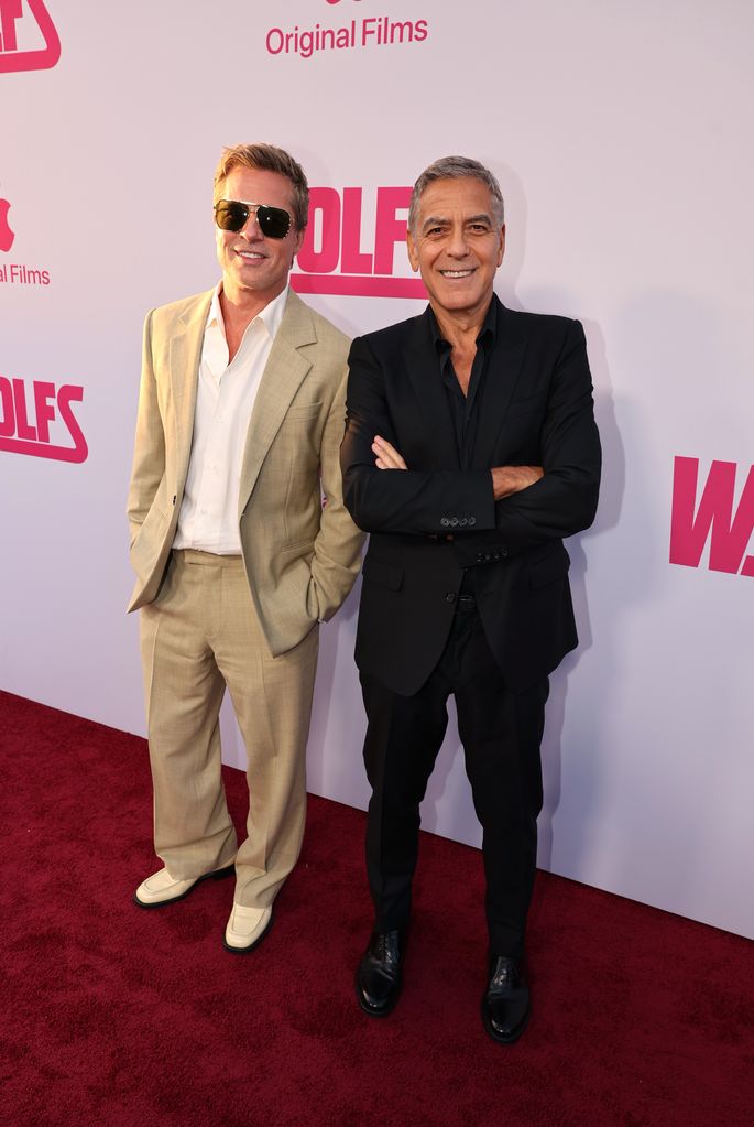 brad pitt george clooney wolfs premiere la