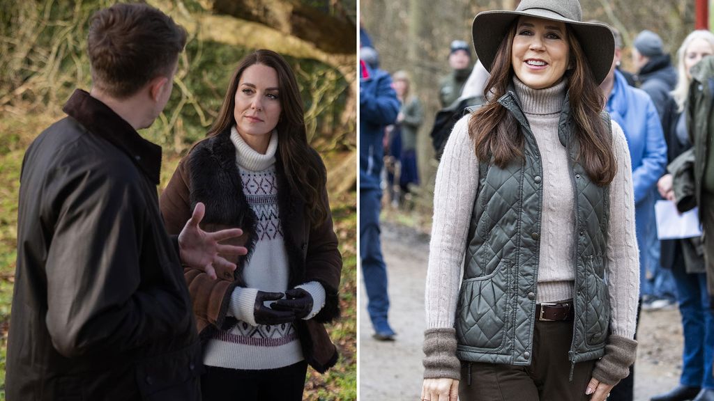 split image of kate and mary in country chic