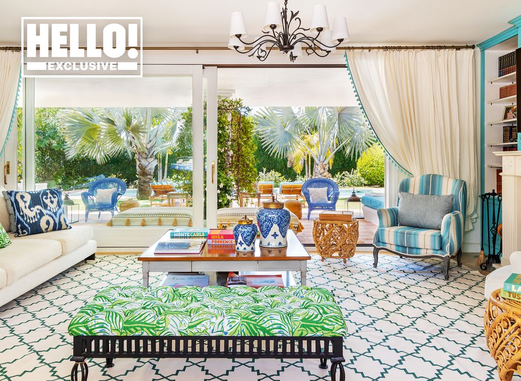 Veronica Schmidt's Marbella home's living room 