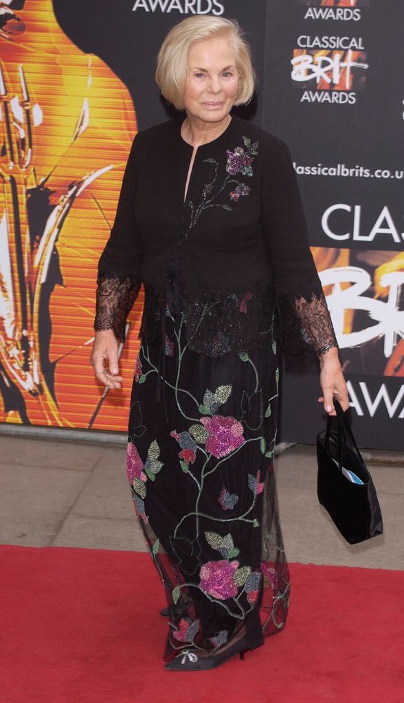 the duchess of kent weaing a black dress at the Brit Awards 