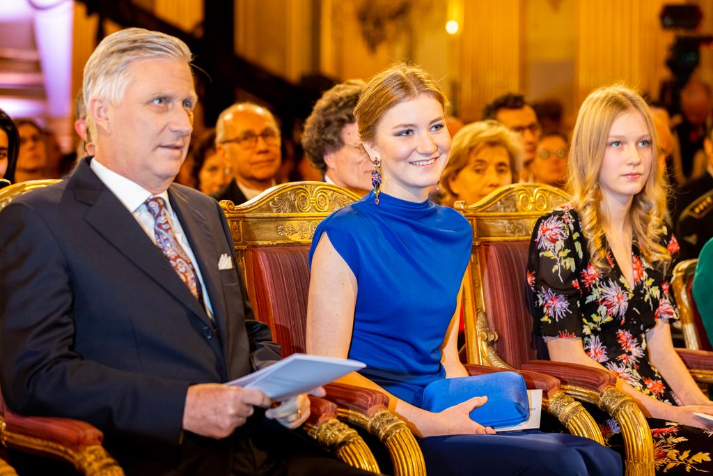 The Belgian royals at the Christmas concert at the Royal Palace in December 2022
