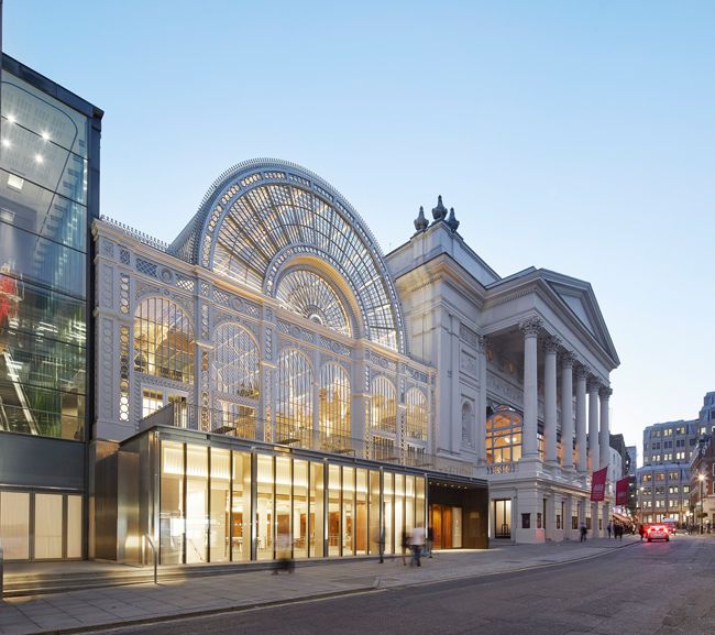 an exterior photo of the royal opera house