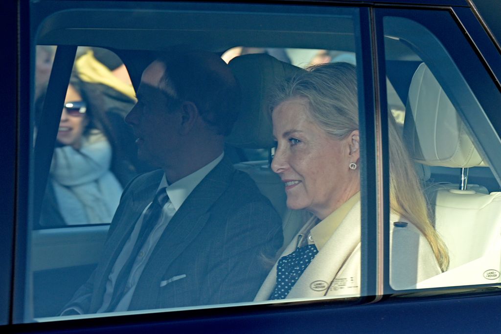 Edward and Sophie arriving at the King's lunch 