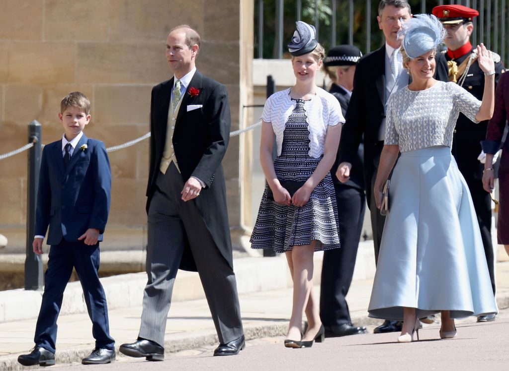 Prince Edward and his wife Sophie with their children Lady Louise Windsor and James, Viscount Severn