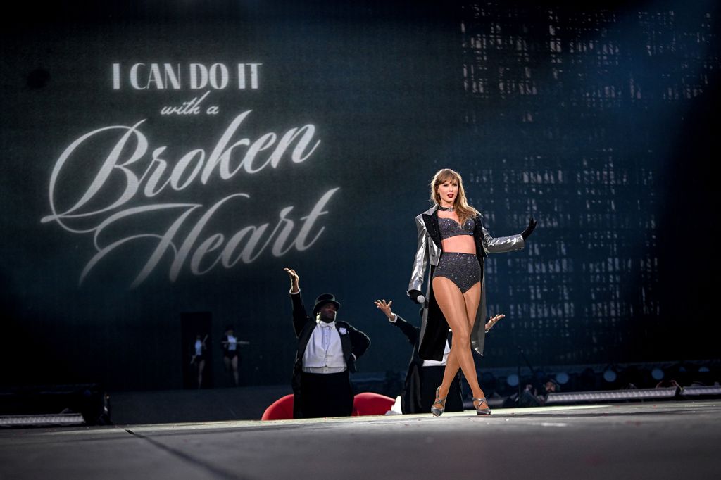 Taylor Swift performs on stage during "Taylor Swift | The Eras Tour" at Aviva Stadium on June 28, 2024 in Dublin, Ireland