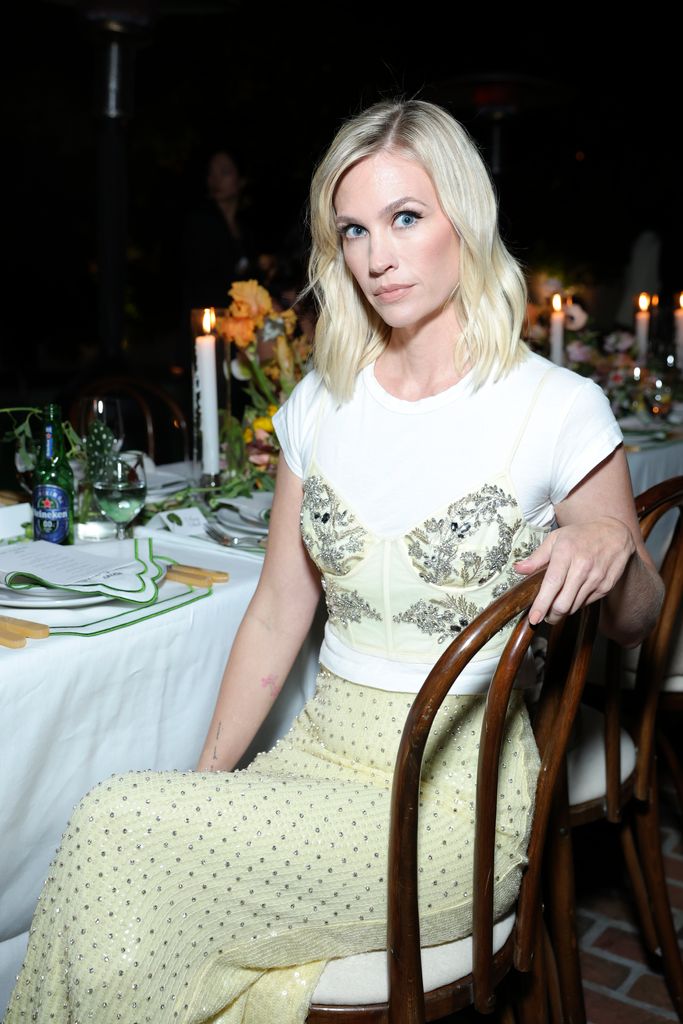 January Jones at Net-A-Porter and Erdem Host Intimate Poolside Dinner at Chateau Marmont to Celebrate Exclusive Vacation Collection