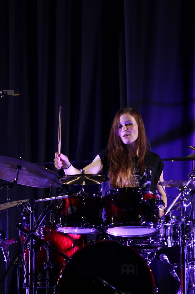 Anika Nilles, German drummer, composer, solo musician, and musical educator, United Kingdom, 2015.