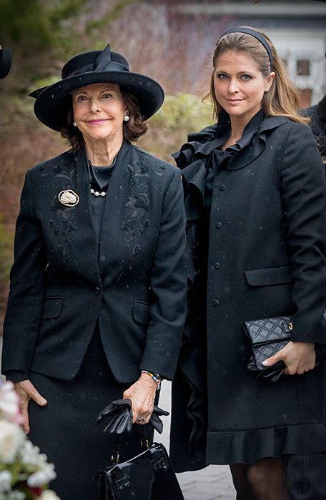 queen silvia princess madeleine sweden prince richard funeral