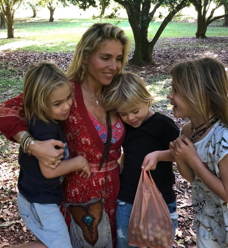 Photo posted by Elsa Pataky on Instagram where she is pictured alongside her daughter India and twin sons Tristan and Sasha