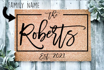 etsy cute personalized doormat