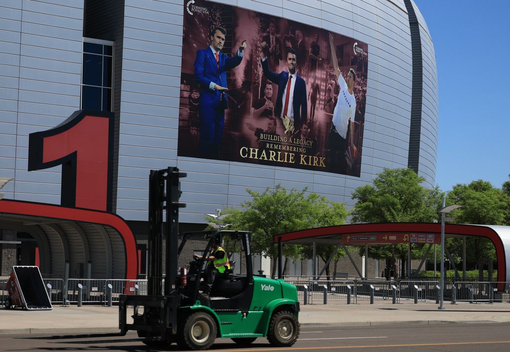 State Farm Stadium, the site of Charlie Kirk's memorial