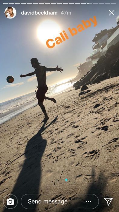 David Beckham California beach