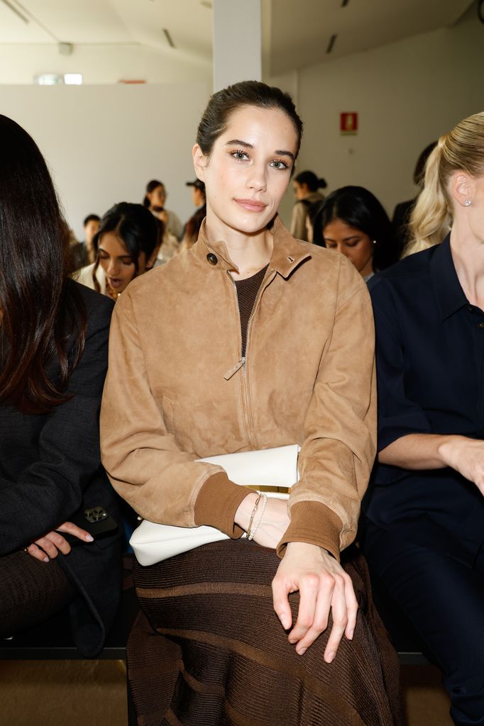 Ella Bleu Travolta at the Tod's Fall RTW 2025 fashion show as part of Milan Fashion Week on February 28, 2025 in Milan, Italy