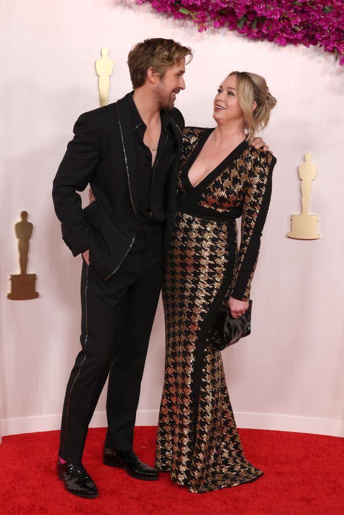 Ryan Gosling and Mandy Gosling attend the 96th Annual Academy Awards on March 10, 2024 in Hollywood, California.
