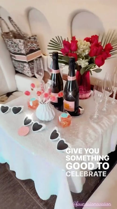 Paris enjoyed bubbles and more for her 43rd